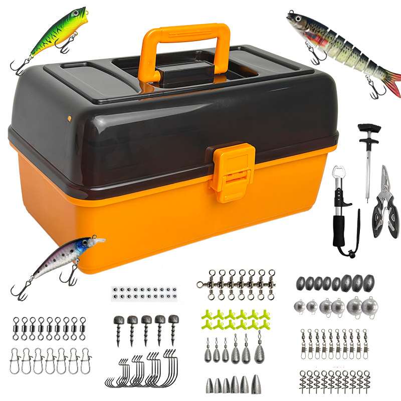 Tackle Box - Caja de aparejos naranja con juego