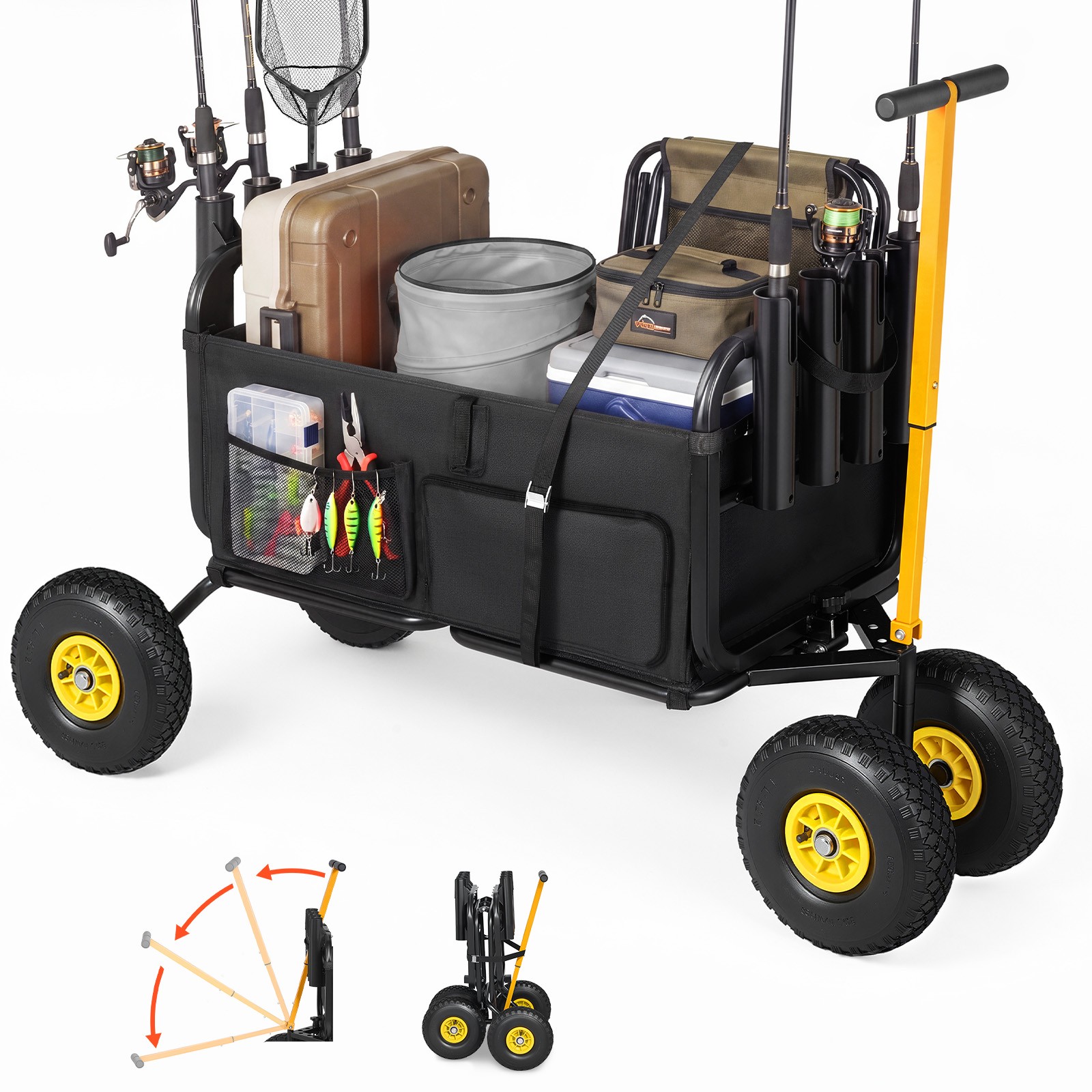Rod Holder Fishing - Carrito de Pesca Plegable Uimoso, Capacidad