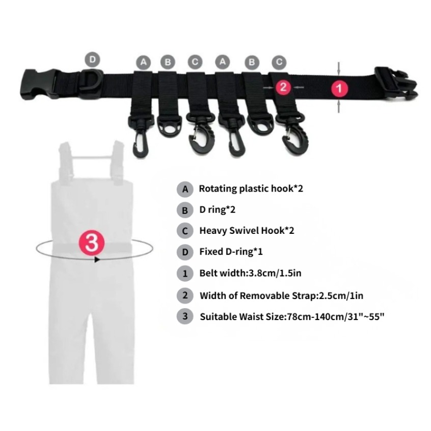 1 Cinturón de Pesca Ajustable  - Fishing Equipment And Accessories reseña y precio