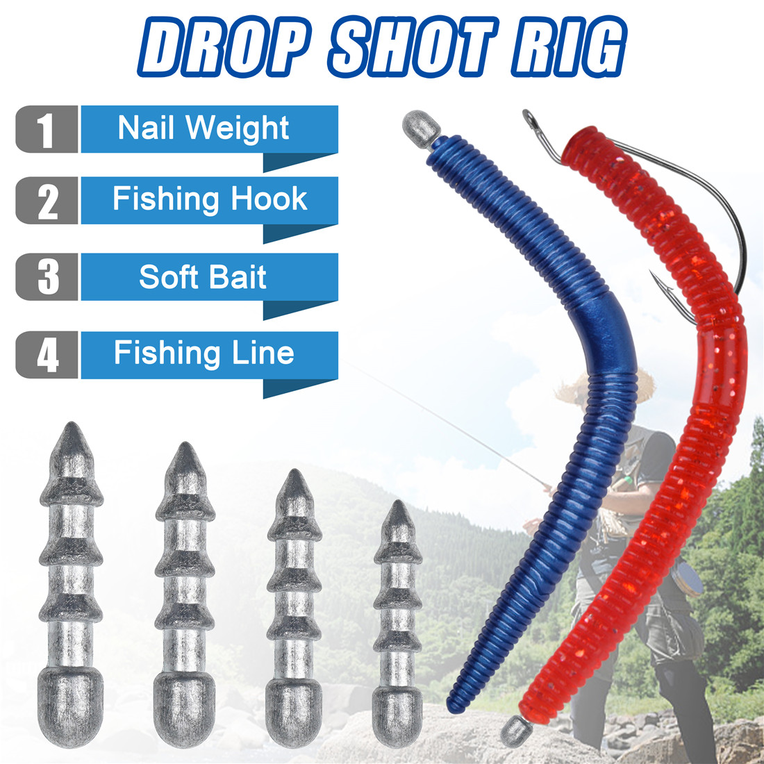 Pesas de clavos de 60 piezas,  - Fishing Equipment And Accessories reseña y precio