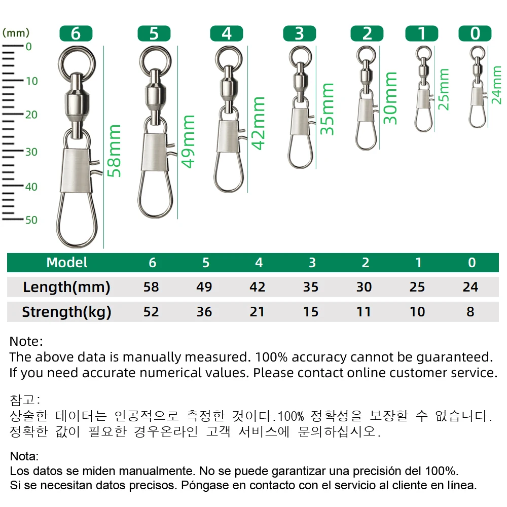 DNDYUJU 50 piezas de giratorio - Fishing Equipment And Accessories reseña y precio