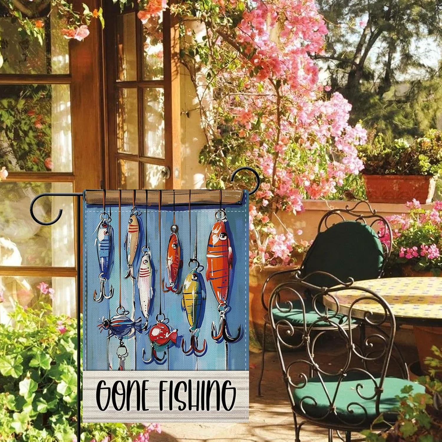 Bandera Decorativa para Jardín - Fishing Lure reseña y precio