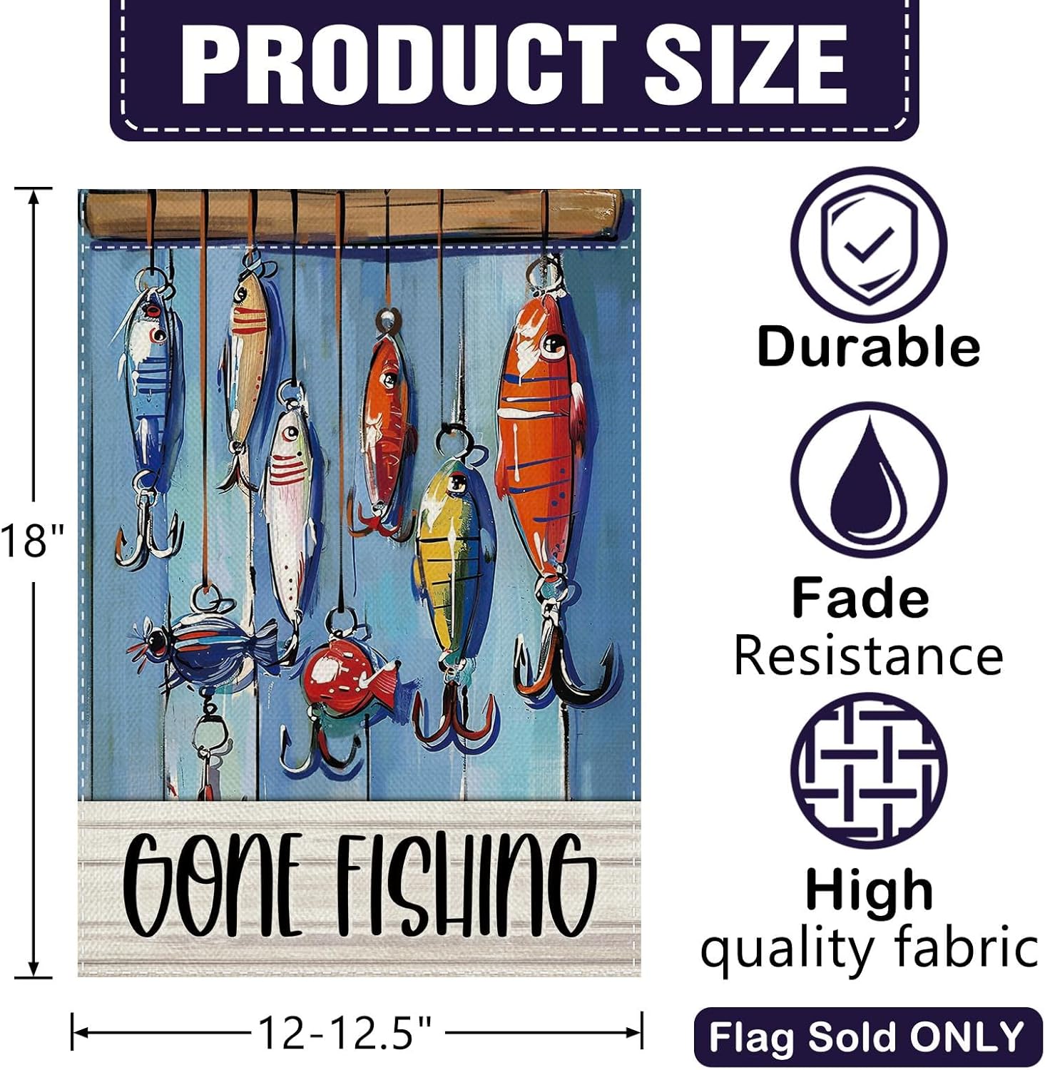 Bandera Decorativa para Jardín - Fishing Lure reseña y precio