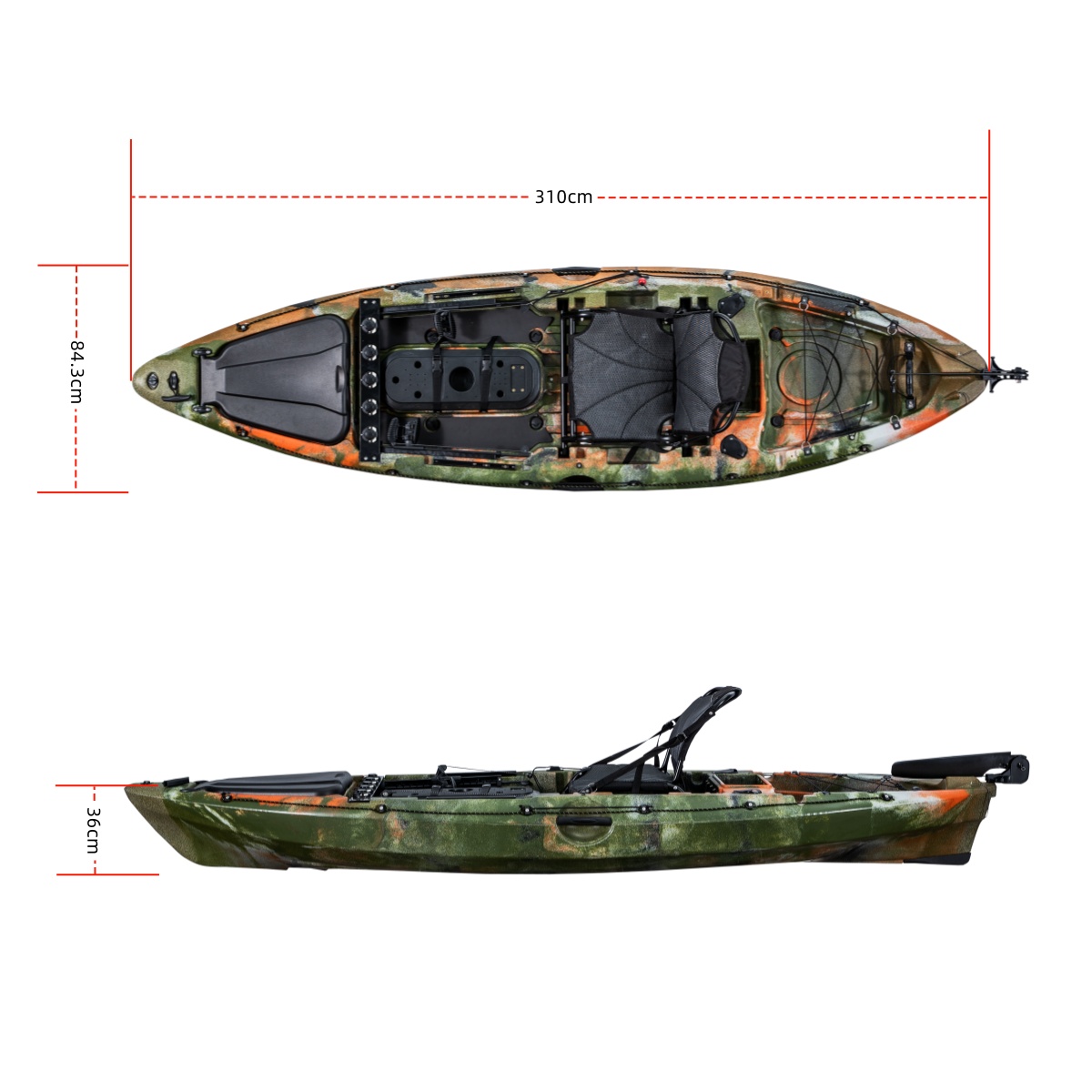 Kayak de pesca individual de p - Rod Holder Fishing reseña y precio